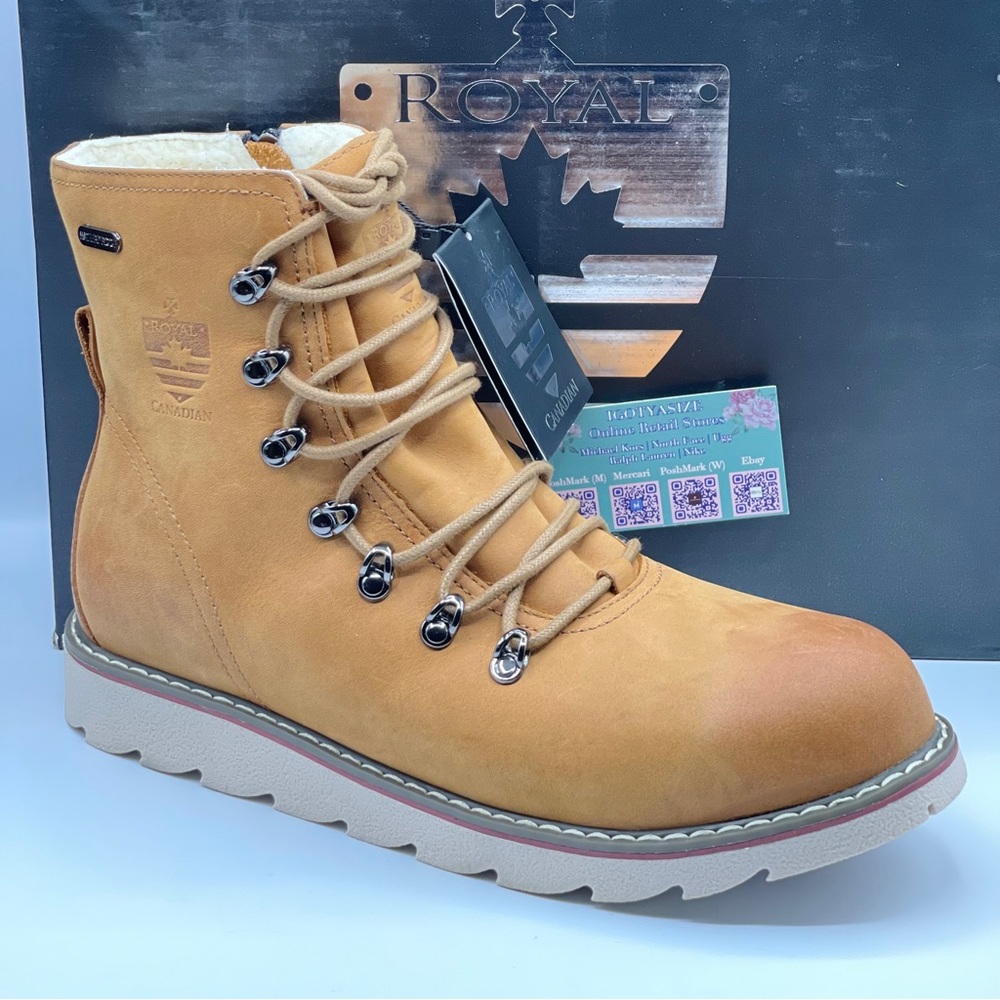 ROYAL CANADIAN ARMSTRONG WATERPROOF LEATHER‎ SHEEPSKIN LINED BOOT